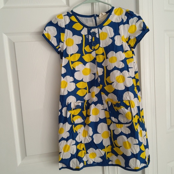 Mini Boden Other - MINI BODEN💥Nwot💥Blue Floral Dress w/ White & Yellow Flowers